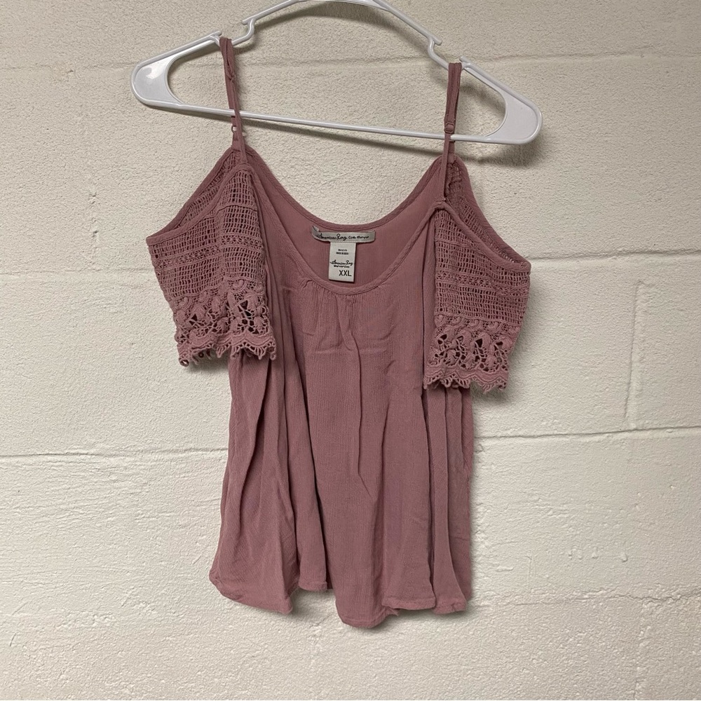 American Rag Women’s Pink Off The Shoulder Tank Top Size XXL